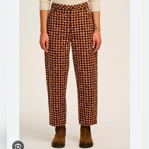 NWT Lucy & Yak Drew Straight Leg Twill Trousers in Meryl Print